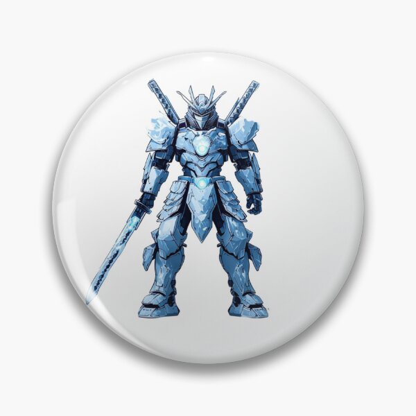 Item preview, Icebound Samurai Mecha – Frozen Cyber Samurai Crest designed and sold by Imaginarium of Chaos falcon88 .