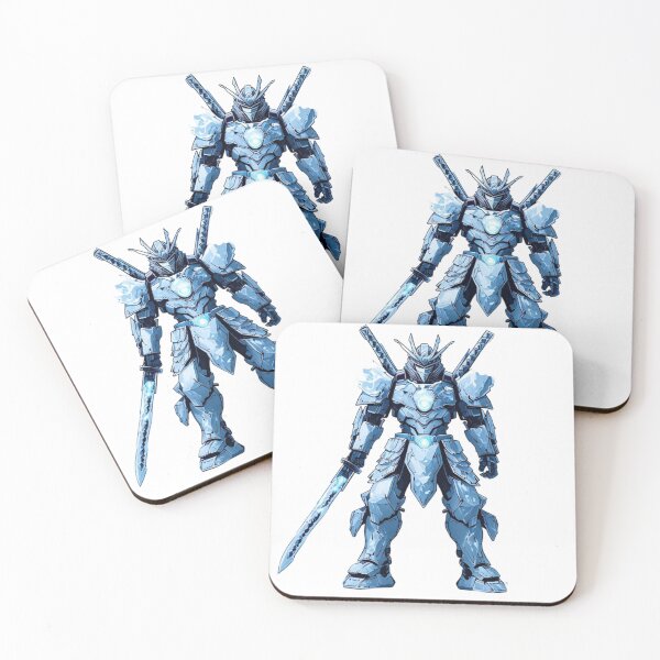 Item preview, Icebound Samurai Mecha – Frozen Cyber Samurai Crest designed and sold by Imaginarium of Chaos falcon88 .