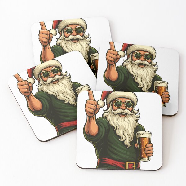 Item preview, Cool Santa with sunglasses and a beer in his hand designed and sold by Druschk0.