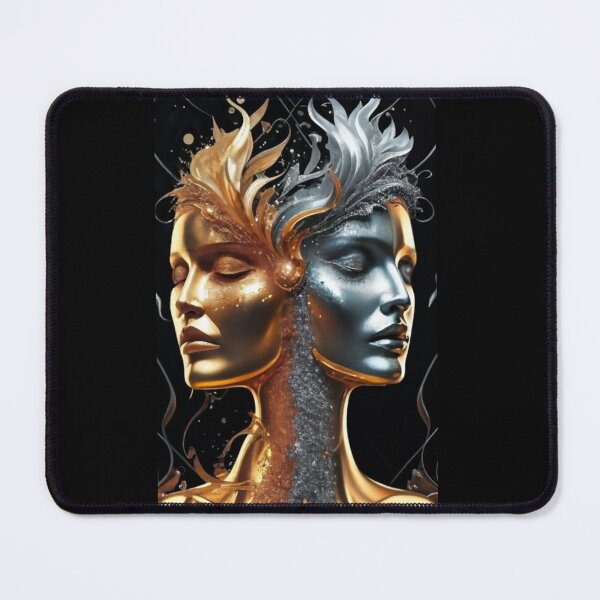 Item preview, logo picture illustration woman profile gold black butterflies designed and sold by gulka8.