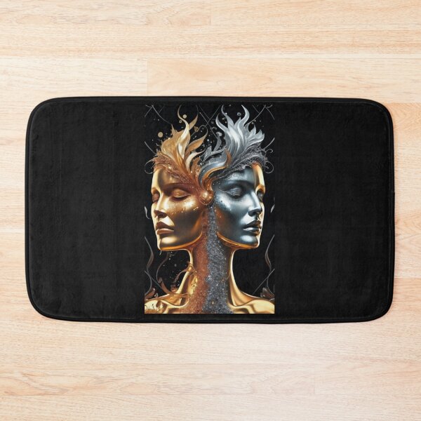 Item preview, logo picture illustration woman profile gold black butterflies designed and sold by gulka8.
