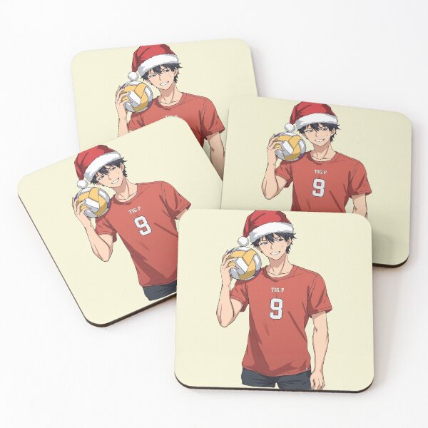 Item preview, Anime Volleyball Boy in Santa Hat – Christmas Sports Art designed and sold by TokyoView.