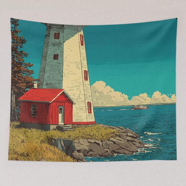 Item preview, Swallowtail Lighthouse (Grand Manan), New Brunswick Art Print designed and sold by TuncGK.