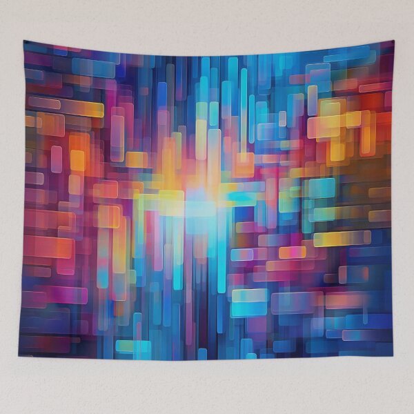 Item preview, Passion Glitch Cubes Abstract Pattern designed and sold by Shawnsonartshop.