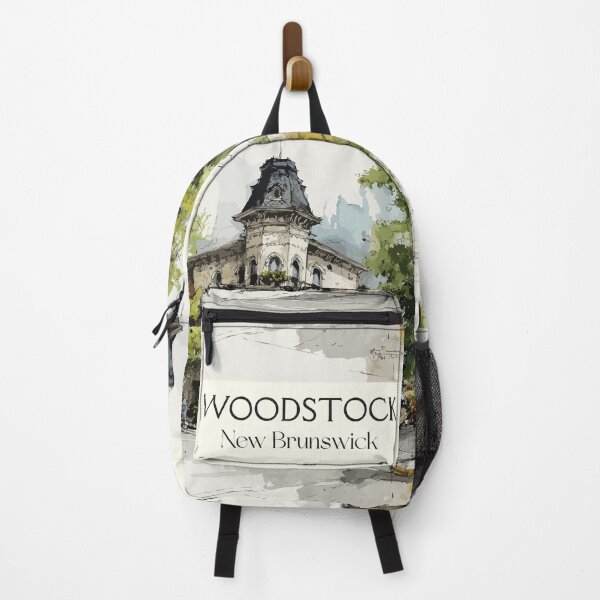 Item preview, Woodstock, New Brunswick Art Print - Vintage Watercolor Wash designed and sold by TuncGK.
