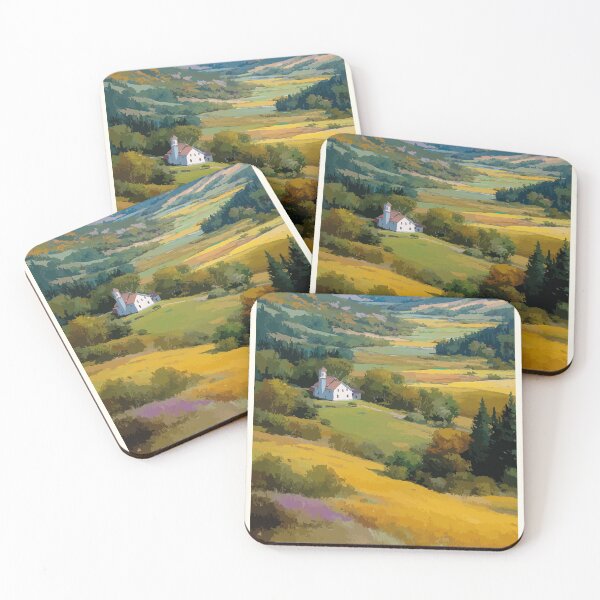 Item preview, Memramcook, New Brunswick Art Print - Watercolor Landscape designed and sold by TuncGK.