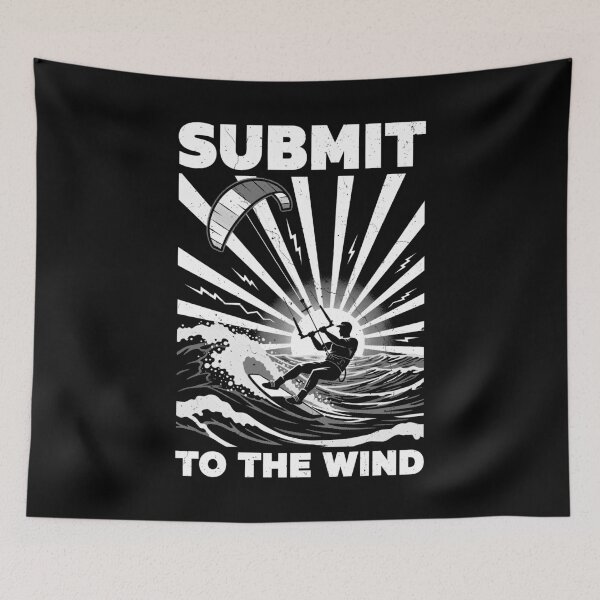 Item preview, Kiteboarding Kitesurfing Submit To The Wind Surfer Sea Ocean designed and sold by GrandeDuc.