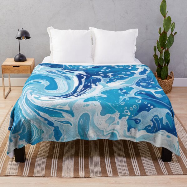 Item preview, Frothy Blue Waves Abstract Pattern designed and sold by Shawnsonartshop.