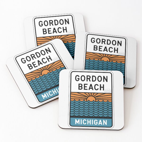 Item preview, Gordon Beach Michigan - Beach Road Sign designed and sold by TheOldMittenIllustrated.