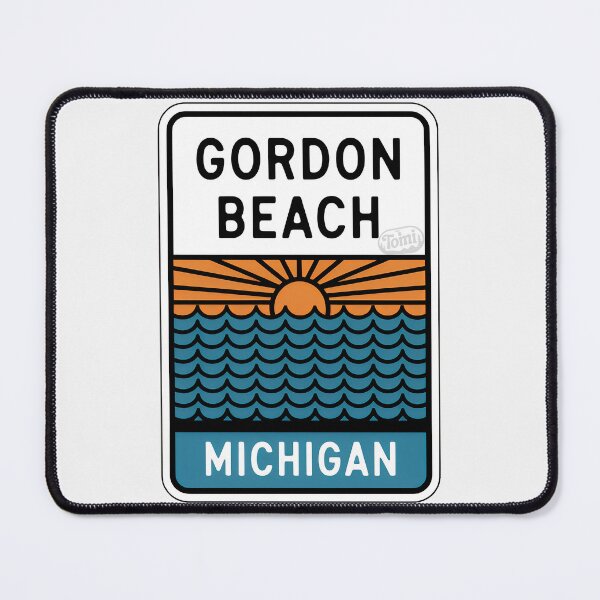 Item preview, Gordon Beach Michigan - Beach Road Sign designed and sold by TheOldMittenIllustrated.