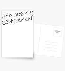 who are the gentalmen Postcards