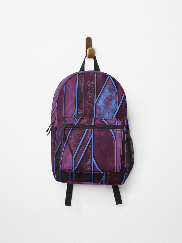 Thumbnail 1 of 3, Backpack, Violet Ridges Abstract Pattern designed and sold by Shawnsonartshop.