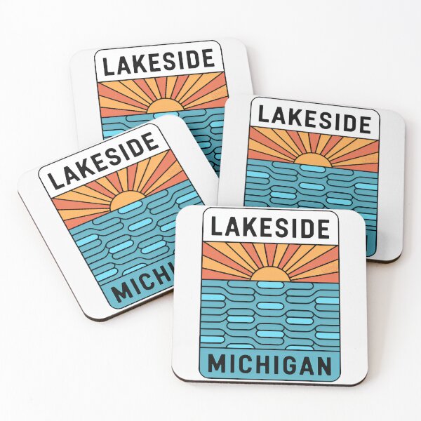 Item preview, Lakeside Michigan - Beach Road Sign designed and sold by TheOldMittenIllustrated.