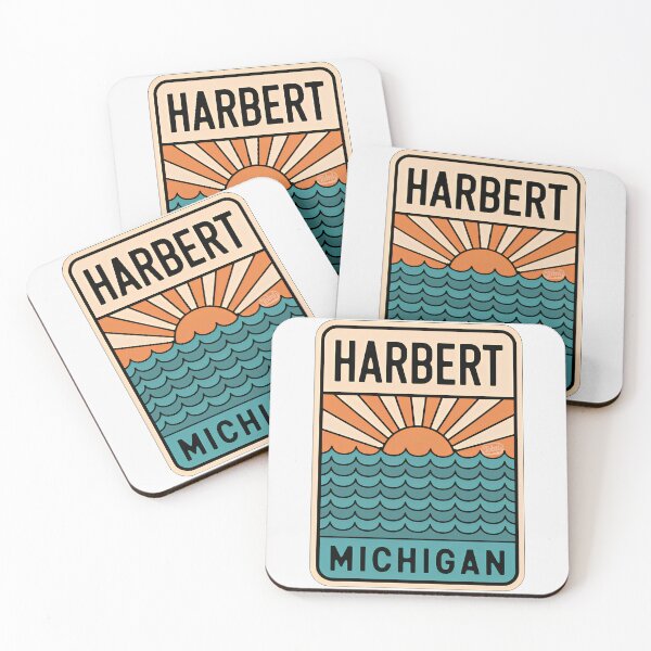 Item preview, Harbert Michigan - Beach Road Sign designed and sold by TheOldMittenIllustrated.