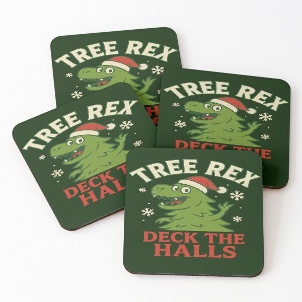 Item preview, Tree Rex Deck the Halls Christmas Dinosaur designed and sold by THE JIZU SHOP.