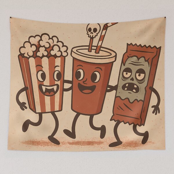 Item preview, Vintage Movie Theater Snacks Gang Horror designed and sold by Cine8.