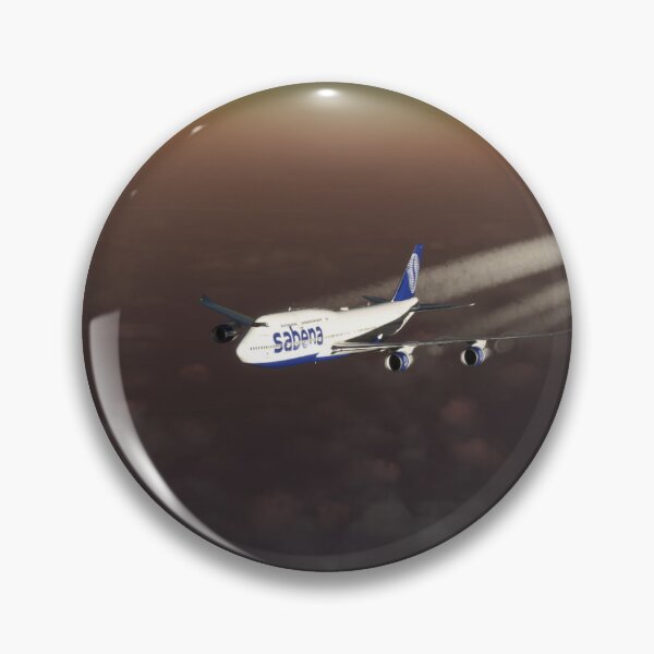 Item preview, Sabena Boeing 747 contrails designed and sold by Golden Hour Aeronauts.