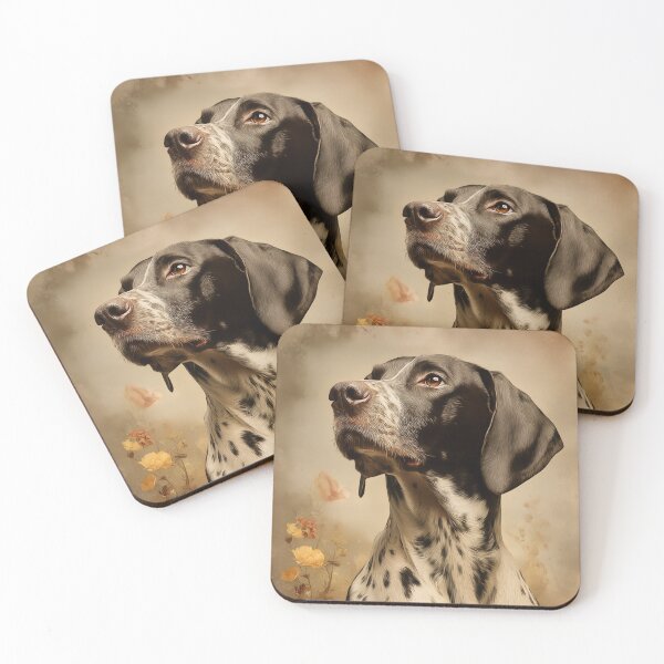 Item preview, German Shorthaired Pointer with Floral Accents designed and sold by PetsArt.