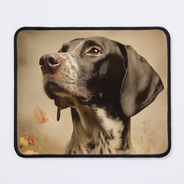 Item preview, German Shorthaired Pointer with Floral Accents designed and sold by PetsArt.
