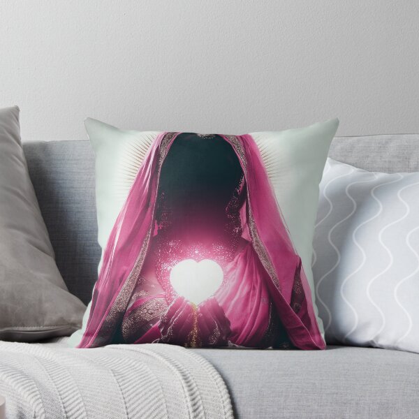 Item preview, Radiant Heart Offering – Surreal South Asian Divine Feminine Portrait designed and sold by Mystikos Art.