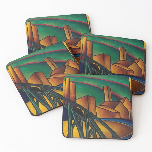 Item preview, Landscape With Bridge At Óbuda Hajogyar Laszlo Moholy Nagy designed and sold by meldefiart.