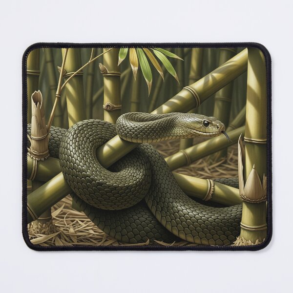 Item preview, Black mamba in the bamboo forest designed and sold by LP-ART by Lutz Peter.