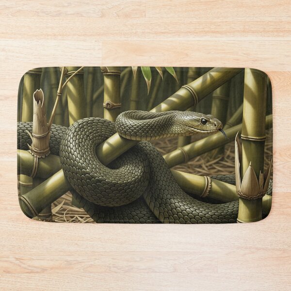 Item preview, Black mamba in the bamboo forest designed and sold by LP-ART by Lutz Peter.