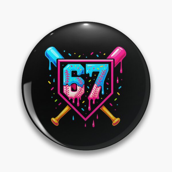 Item preview, Baseball Ice Cream Drip Number 67 Player 67th Birthday 67 designed and sold by ArtFunDib.