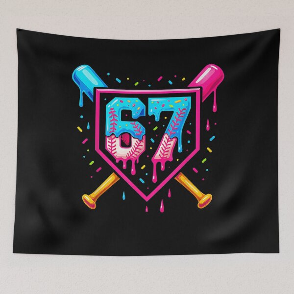 Item preview, Baseball Ice Cream Drip Number 67 Player 67th Birthday 67 designed and sold by ArtFunDib.