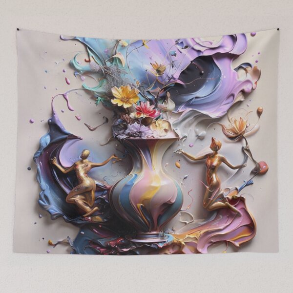 Item preview, Floral Currents in a Surreal Dance  designed and sold by Jlbcartgallery.