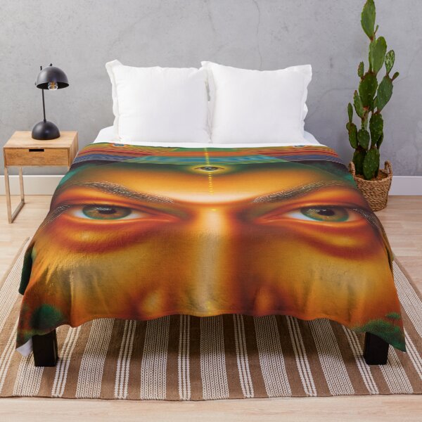 Item preview, Osho Third Eye Pyramid – Surreal Cosmic Consciousness Portrait Art designed and sold by Mystikos Art.