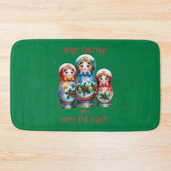 Item preview, Christmas Matryoshka Dolls – Festive Russian Nesting Doll Holiday Art - GREEN designed and sold by PAPIRO SIGLO XXI.