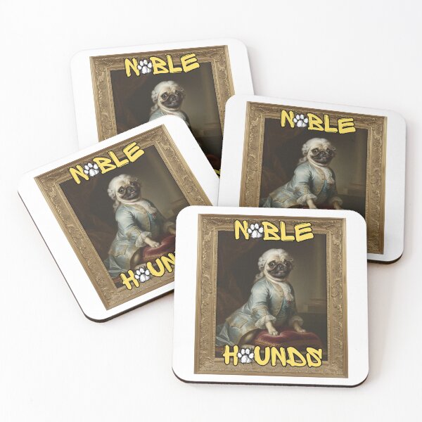 Item preview, Noble Hounds – Aristocrat Pug Portrait Vintage Art designed and sold by Smashed-Ferret.