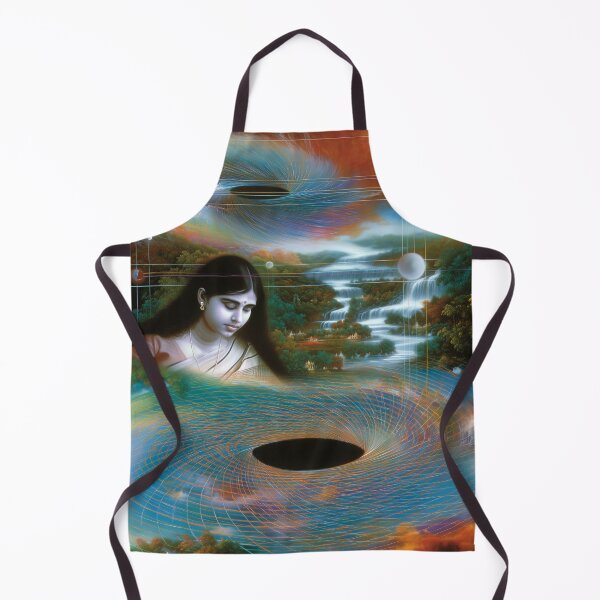Item preview, Cosmic Parvati – Surreal Divine Feminine with Black Holes and Temples designed and sold by Mystikos Art.