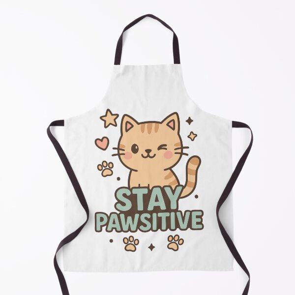 Item preview, Stay Pawsitive Winking Cat Tee – Whiskerly Cute Motivational Shirt designed and sold by WhiskerlyGfx.