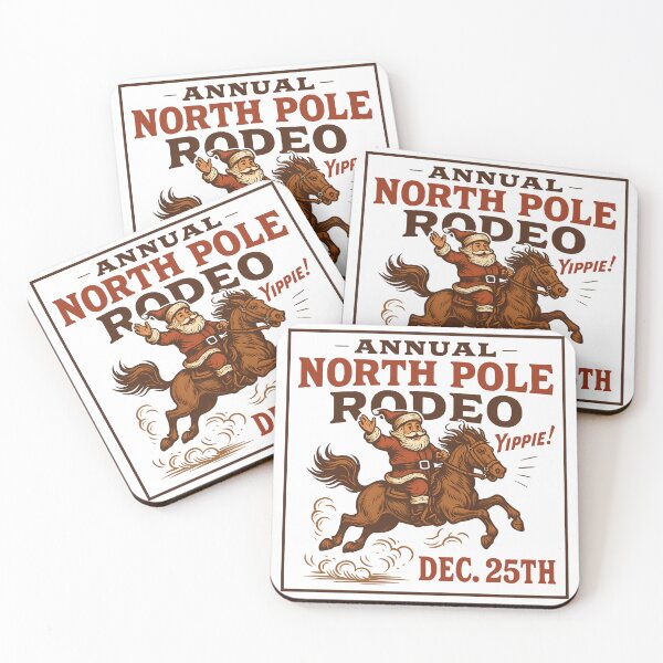 Item preview, Retro Western Christmas - North Pole Rodeo Santa  designed and sold by ZBIFBOUETLA.