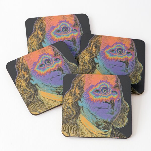 Item preview, Third Eye Franklin – Psychedelic Currency Portrait with Enlightened Twist designed and sold by Mystikos Art.