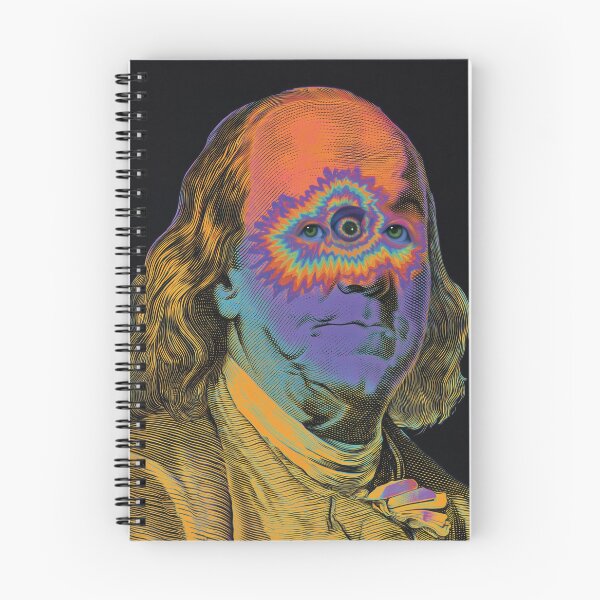 Item preview, Third Eye Franklin – Psychedelic Currency Portrait with Enlightened Twist designed and sold by Mystikos Art.