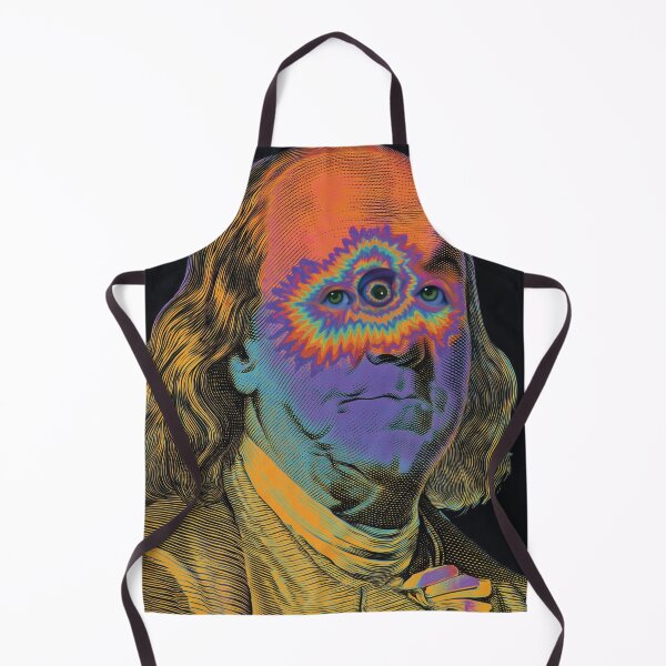 Item preview, Third Eye Franklin – Psychedelic Currency Portrait with Enlightened Twist designed and sold by Mystikos Art.