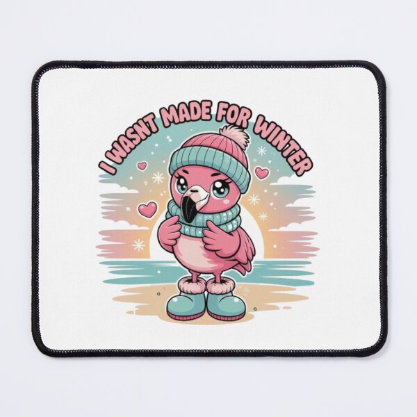 Item preview, Kawaii Flamingo Winter Outfit T-Shirt – Cute Tropical Bird for Cold Weather Haters designed and sold by GemBob Creations.