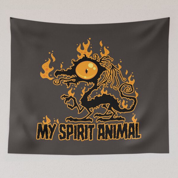 Item preview, Fiery Crispy Dragon Spirit Animal designed and sold by fizzgig.