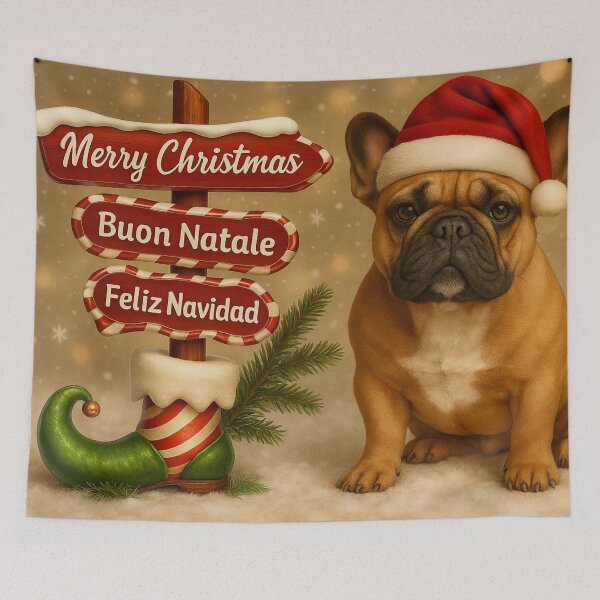 Item preview, French Bulldog Christmas Sign Fun designed and sold by GivingJoy.