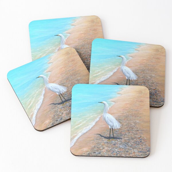 Item preview, Snowy Egret at the Beach designed and sold by robinpaints.