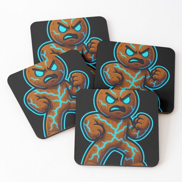 Item preview, Neon Gingerbread Warrior – Angry Cookie Fighter T-Shirt designed and sold by NAJURE.