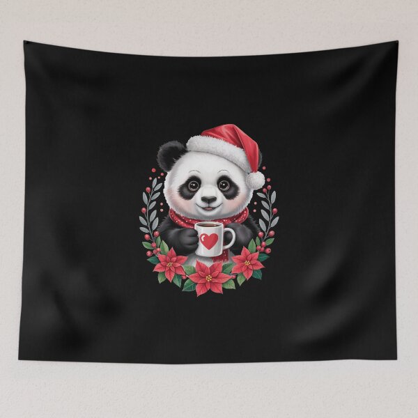 Item preview, Panda in Chrisntas Santa Hat designed and sold by jkrphoto.