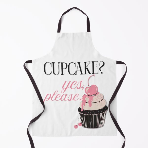 Item preview, Cupcake? Yes, Please! Pink & Black Dessert Graphic designed and sold by Designnari.