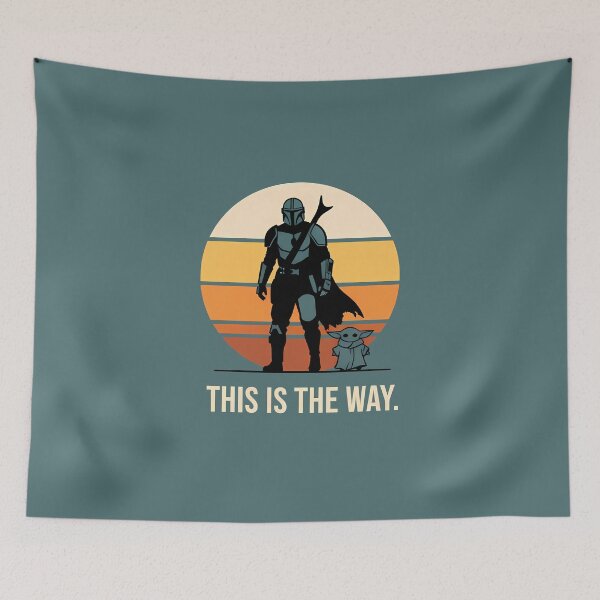 Item preview, This Is The Way Retro Sunset Space Bounty Hunter designed and sold by ruidaniel.