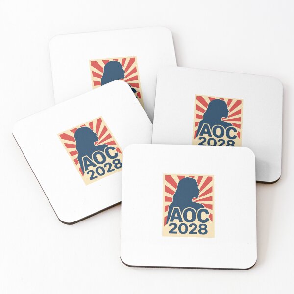 Item preview, AOC 2028 Presidential Campaign Sticker – Progressive Retro Silhouette Design designed and sold by inkryptofficial.