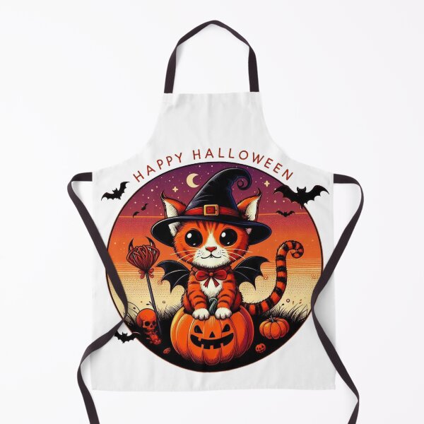 Item preview, Witchy Black Cat Halloween Pumpkin Books designed and sold by BigBlueArt.