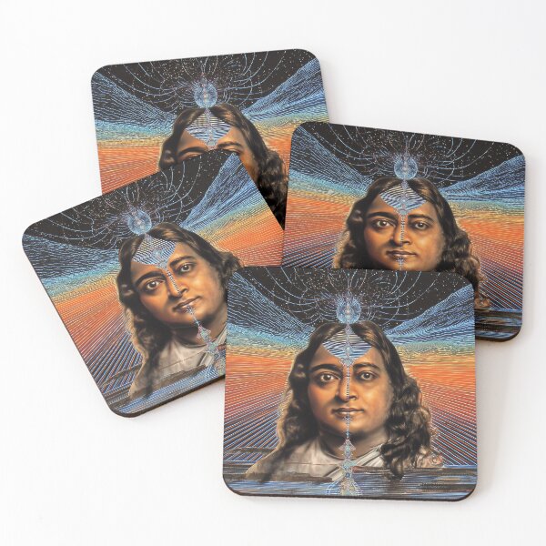 Item preview, Yogananda, Fractal Ascension – Surreal Cosmic Portrait of Consciousness and Earth Connection designed and sold by Mystikos Art.
